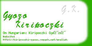 gyozo kiripoczki business card